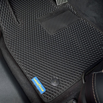 Goodyear Accessories - All-Weather 1st & 2nd Row Black Rubber Floor Mat Set