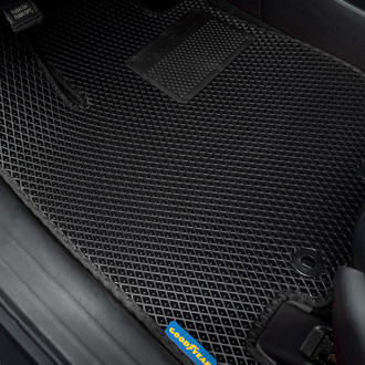 Goodyear Accessories - All-Weather 1st, 2nd & 3rd Row Black Rubber Floor Mat Set