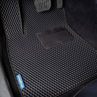 Goodyear Accessories - All-Weather 1st & 2nd Row Black Rubber Floor Mat Set
