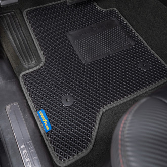 Goodyear Accessories - All-Weather 1st & 2nd Row Black Rubber Floor Mat Set