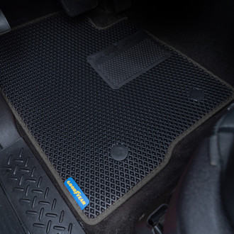 Goodyear Accessories - All-Weather 1st & 2nd Row Black Rubber Floor Mat Set