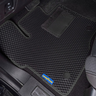 Goodyear Accessories - All-Weather 1st & 2nd Row Black Rubber Floor Mat Set