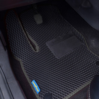 Goodyear Accessories - All-Weather Black Rubber Floor Mat Set