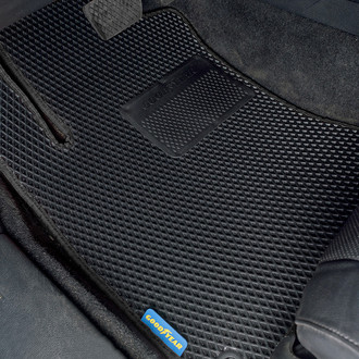 Goodyear Accessories - All-Weather 1st & 2nd Row Black Rubber Floor Mat Set