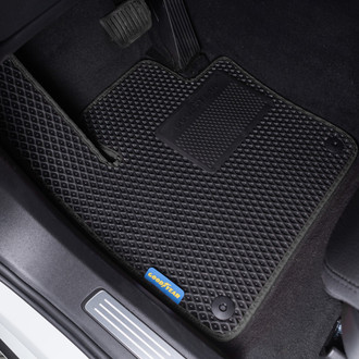 Goodyear Accessories - All-Weather 1st & 2nd Row Black Rubber Floor Mat Set
