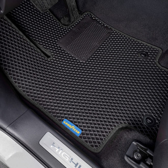 Goodyear Accessories - All-Weather 1st, 2nd & 3rd Row Black Rubber Floor Mat Set