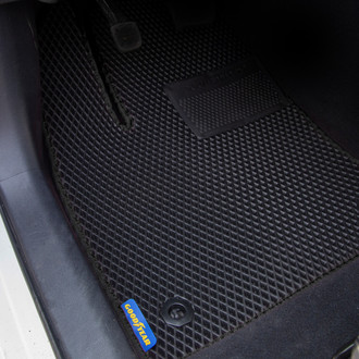Goodyear Accessories - All-Weather 1st & 2nd Row Black Rubber Floor Mat Set