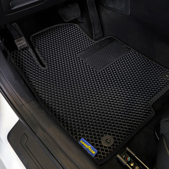 Goodyear Accessories - All-Weather 1st & 2nd Row Black Rubber Floor Mat Set