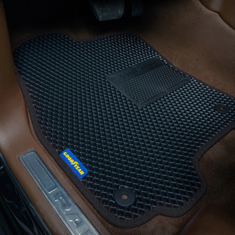 Goodyear Accessories - All-Weather 1st & 2nd Row Black Rubber Floor Mat Set