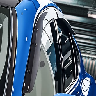 Goodyear Accessories - Tape-On Smoke Front and Rear Side Window Deflectors