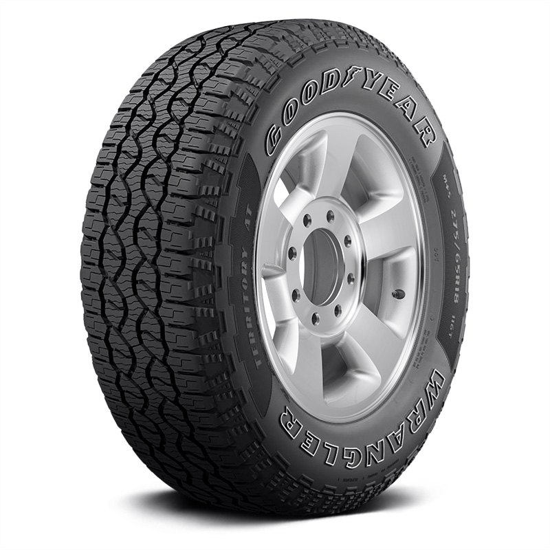 GOODYEAR TIRES® WRANGLER TERRITORY AT WITH OUTLINED WHITE LETTERING Tires
