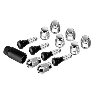 Gorilla Automotive® - Chrome Cone Seat Acorn Bulge Open End Lug Wheel Installation Kit