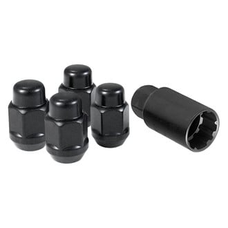 Gorilla Automotive® - Black Chrome Cone Seat Acorn Bulge Lug Nuts