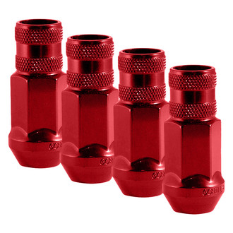 Gorilla Automotive® - Red Cone Seat Aluminum Racing Open End Lug Nuts