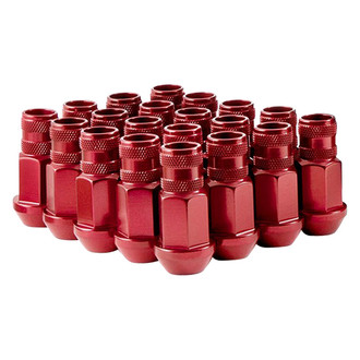 Gorilla Automotive® - Red Cone Seat Aluminum Racing Open End Lug Nut