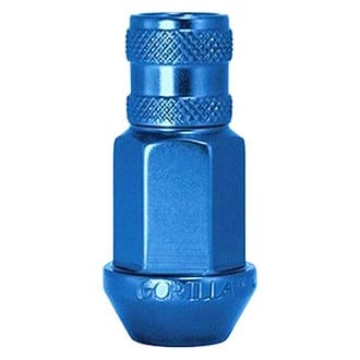Gorilla Automotive® - Blue Cone Seat Aluminum Racing Open End Lug Nuts