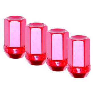 Gorilla Automotive® - Red Cone Seat Aluminum Racing Closed End Lug Nuts