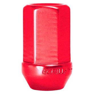 Gorilla Automotive® - Red Cone Seat Aluminum Racing Closed End Lug Nut