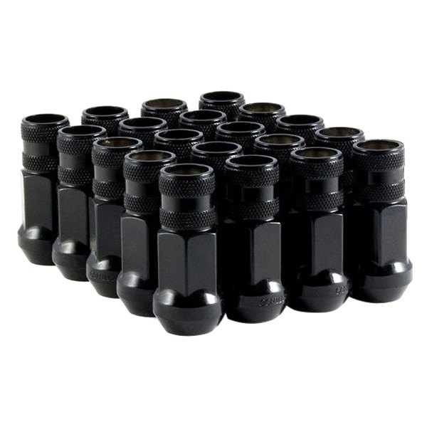Gorilla Automotive® - Black Chrome Forged Steel Racing Open End Cone Seat Lug Nuts