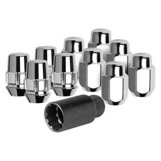 Gorilla Automotive® - Chrome Cone Seat Acorn Lug Nut and Lock System