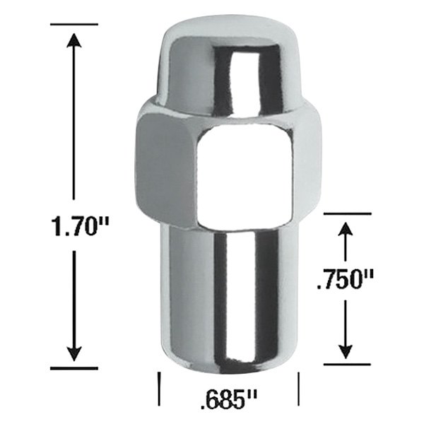 (。・н・ Gorilla Automotive® 73137 - Chrome Shank Seat Standard Mag Lug Nuts