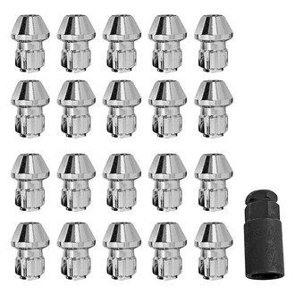 Gorilla Automotive® - Chrome Cone Seat Factory Style Bulge Wheel Locks