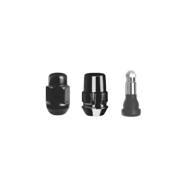 Gorilla Automotive® - Black Chrome Acorn Bulge Cone Seat Lug Wheel Installation Kit