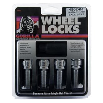 Gorilla Automotive® 48024N - Chrome Radius/Ball Seat Bolt Wheel Locks