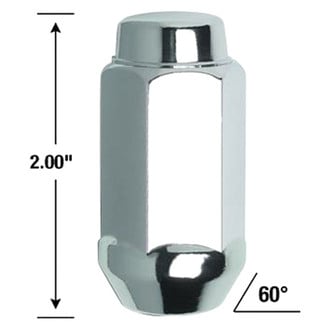 Gorilla Automotive® - Chrome Heat Treated Cone Seat Duplex Acorn Lug Nut