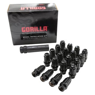 Gorilla Automotive® - Black Chrome E-T/Ultra Seat Spline Lug Nuts