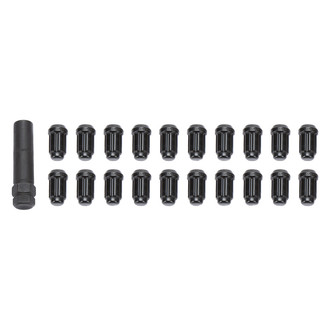Gorilla Automotive® - Black Chrome Cone Seat Small Diameter Acorn Lug Nuts
