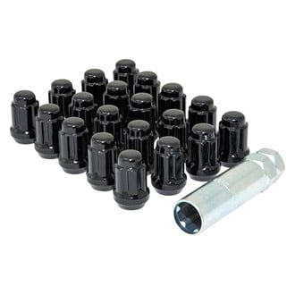 Gorilla Automotive® - Black Chrome Cone Seat Small Diameter Acorn Lug Nuts