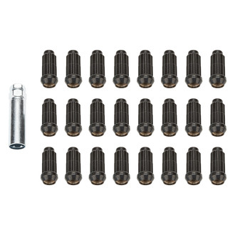 Gorilla Automotive® - Black Chrome Cone Seat Small Diameter Duplex Acorn Lug Nuts
