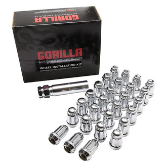 Gorilla Automotive® KBRSL-12150GR - Chrome Cone Seat Spline 27PK Lug Wheel Installation Kit