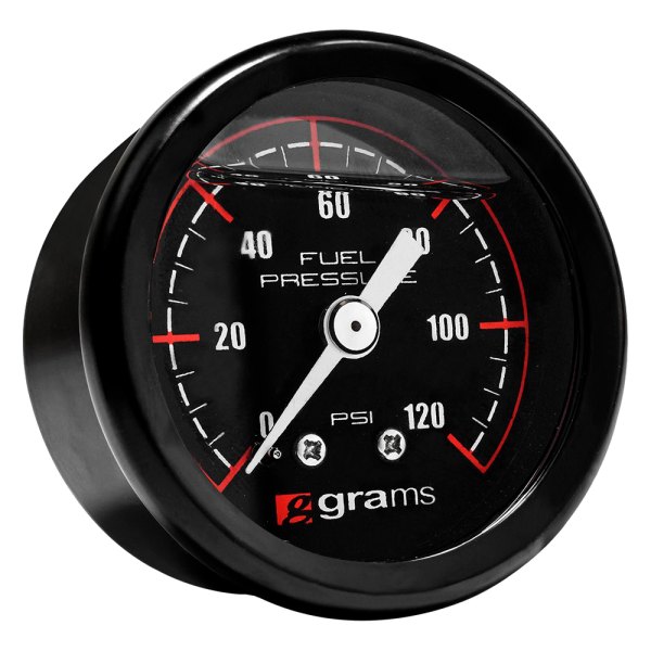 Grams® - 1-1/2" Liquid Filled Fuel Pressure Gauge, 0-120 PSI
