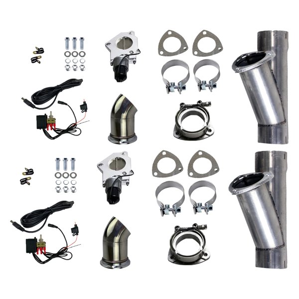 Granatelli Motor Sports® 303530D Aluminized Mild Steel Dual