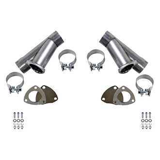 Granatelli Motor Sports® - Stainless Steel Dual Manual Exhaust Cutout Valve Kit (4" Diameter)
