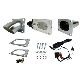 Granatelli Motor Sports® - Stainless Steel Single Oval Electronic Exhaust Cutout Valve Kit (3" Diameter)