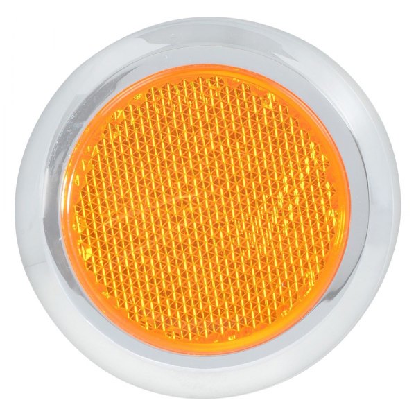Grand General® - Amber Stick-On Reflector Plugs with Chrome Trim