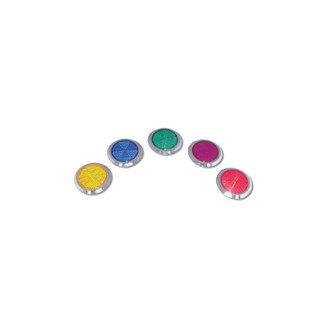 Grand General® - Blue Stick-On Reflector Plugs with Chrome Trim