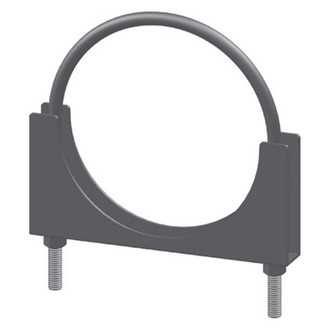 Grand Rock® - Polished Round Bolt Open Saddle Exhaust Clamp (5" Diameter)