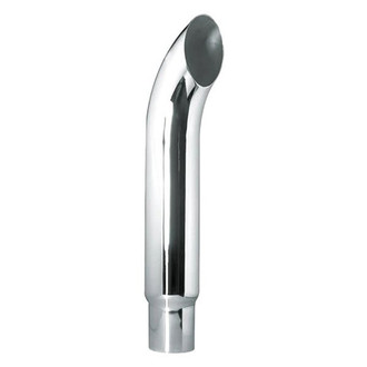 Grand Rock® - Curved Reduced Bottom Style Chrome Exhaust Stack (7" Inlet, 5" Outlet, 60" Height)