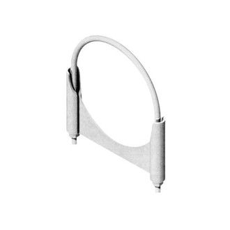 Grand Rock® - Chrome Round Bolt HD Guillotine Single Edge Saddle Exhaust Clamp (3" Diameter)
