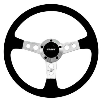Grant® - 3-Spoke Collectors Edition Steering Wheel with Perforated Polished Spokes