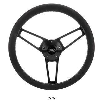 Grant® - 3-Spoke Billet Classic Series Black Leather Wheel Installation Kit