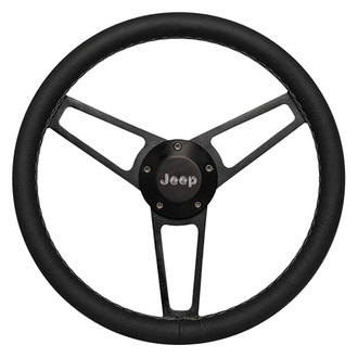 Grant® - 3-Spoke Billet Series Aluminum Black Anodized Steering Wheel Kit