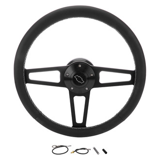 Grant® - 3-Spoke Billet T Series Steering Wheel with Black Grip Color