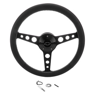 Grant® - 3-Spoke Billet Classic Series Black Steering Wheel Installation Kit