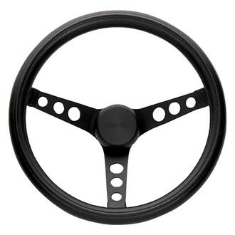 Grant® - 3-Spoke Classic Series Black Foam Steering Wheel with Black Perforated Spokes