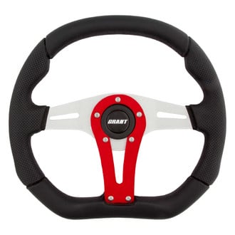 Grant® - 3-Spoke D Series Racing Steering Wheel with Red Accent Spoke